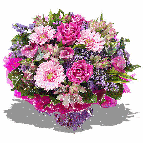 Самые Красивые Цветы Поздравления Гифки