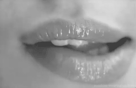 lip biting kiss tumblr gif