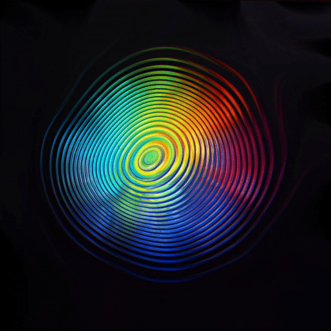Papel de Parede para Celular - Gif Animado Abstrato Colorido Arco