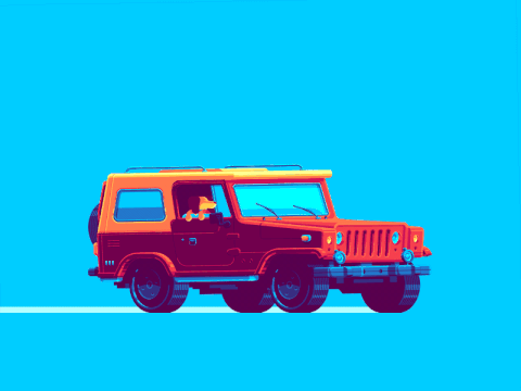 Jeep bumpy road trip GIF on GIFER - by Moogumi