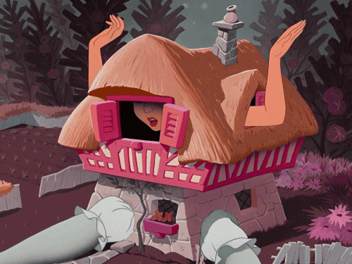 Alice in wonderland stuck house GIF on GIFER - by Tygobei