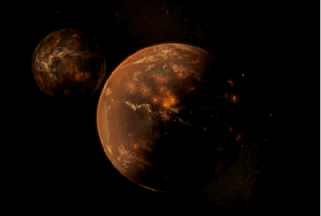planets colliding gif