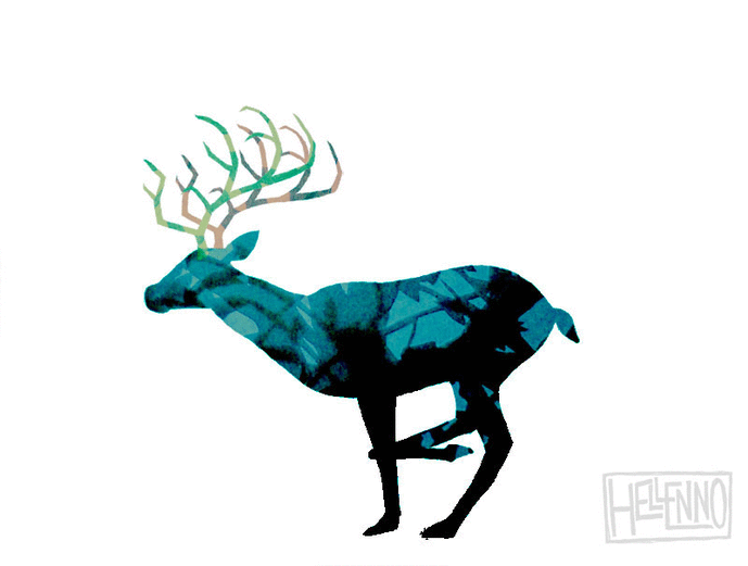 Deer Reverse Animation Gif Deer art GIF on GIFER - by Anari