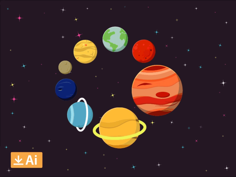 Planets Animated Gif