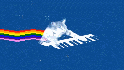 GIF piano cat nyan - animated GIF on GIFER - by Bandinara