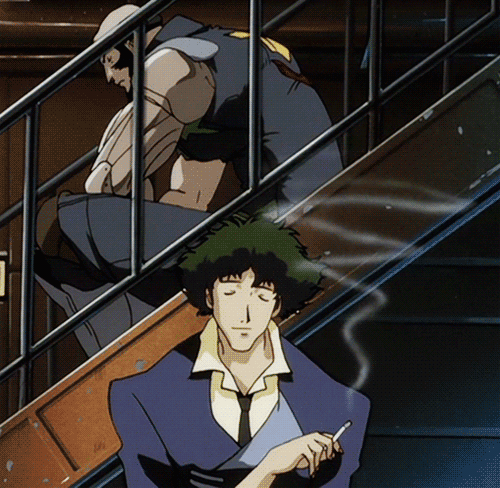 Cowboy bebop smoke relax GIF on GIFER