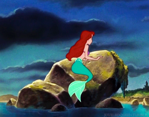 little mermaid rock gif
