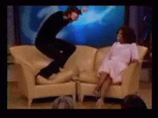 Image result for tom cruise jumping on couch gif