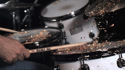 Image result for slow motion gif drums