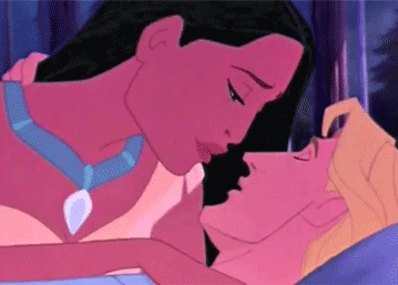 Animated GIF kiss, disney, free download pocahontas, 30 day disney princess...