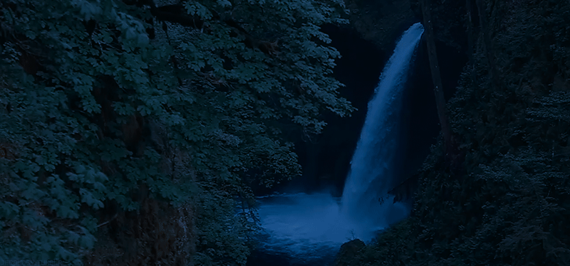 Сумерки водопад