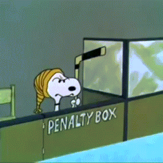 snoopy hockey cartoon