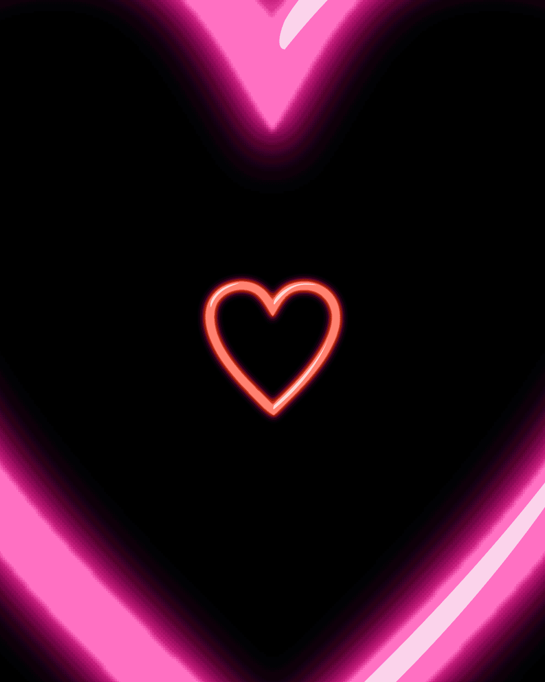 Черно розовое сердце