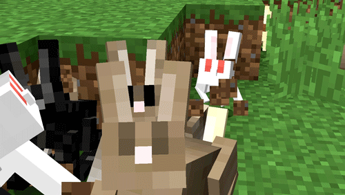 Канал кролик майнкрафт. Кролик Баффи Minecraft. Кролик из МАЙНКРАФТА. Заяц в МАЙНКРАФТЕ.