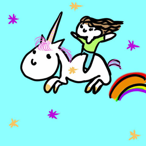 sparkly unicorn animated gif