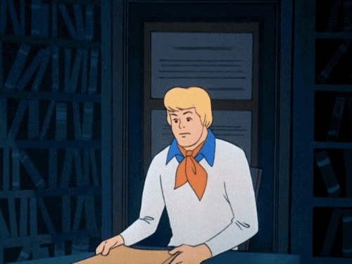 Animated GIF: scooby doo fred television.