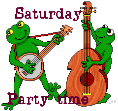 He have a party on saturday. Гифки good Saturday. Saturday Party. Анимация Party games. Saturday Frog.