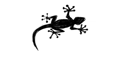 Lizard black and white silhouette GIF on GIFER - by Goldendragon
