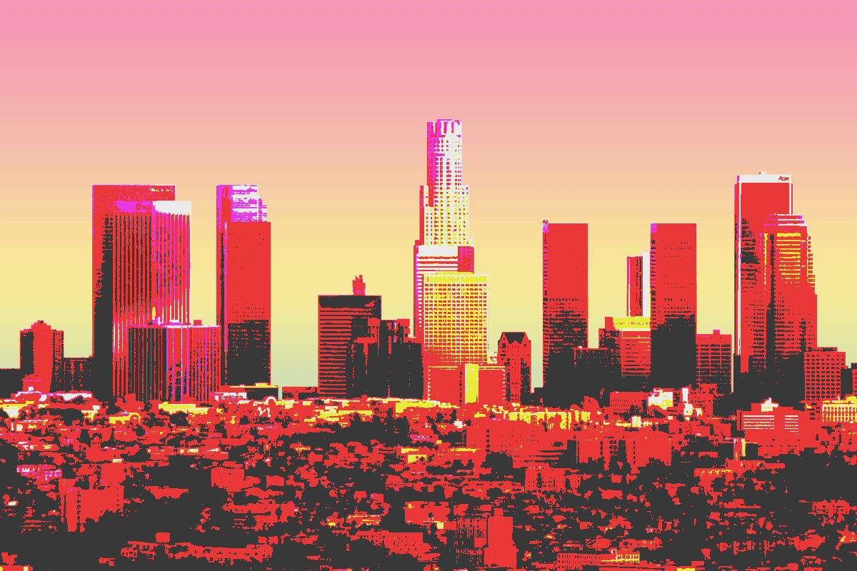 Bits town. Лос Анджелес ретровейв. Башня Сансет Лос Анджелес. Лос Анджелес 2029 арт. Пиксель арт город.