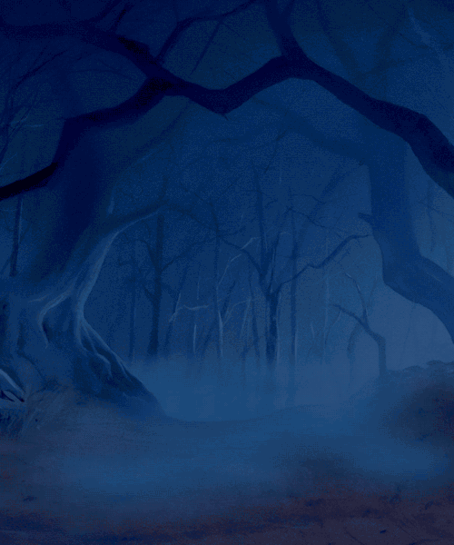 Мистический лес. Ночной лес. Страшный лес. Страшный ночной лес. Живой загадочный