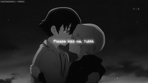 Anime love anime kiss GIF on GIFER - by Delabandis