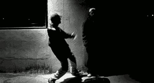 Image result for clerks silent bob and jay dancing gif