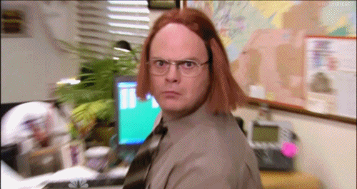 GIF the office wigs dwight schrute - animated GIF on GIFER - by Kazigal