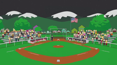 cartoon baseball park