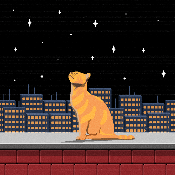 Гуляющая кошка песня. Кот на крыше. Пиксельный котик на крыше. Иллюстрация коты на крыше. Пиксельный рыжий кот.