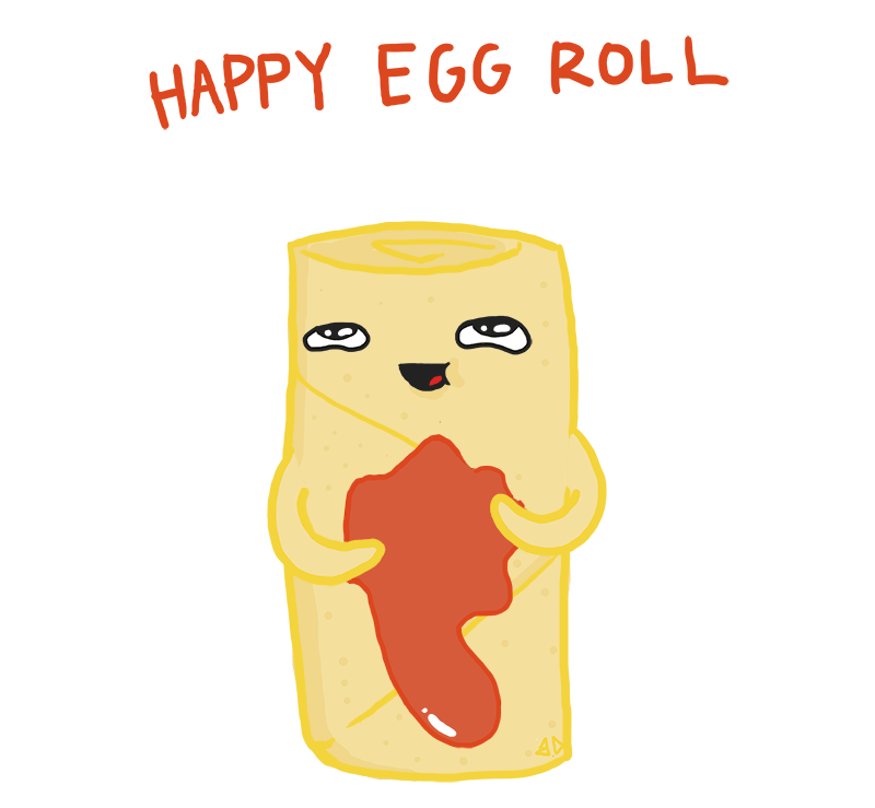 Egg roll doodle food GIF on GIFER - by Dalen
