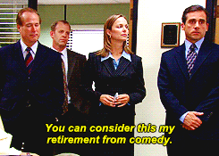 Image result for retirement from comedy michael scott gif