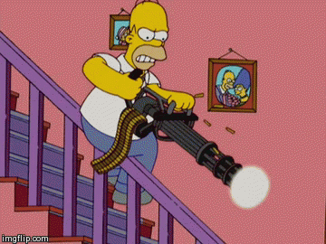 Резултат с изображение за homer simpson shooting gif