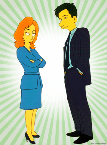 Air dates. Simpsons x files. Mulder and Scully in Simpsons. Simpsons x files Print. Dating gif.