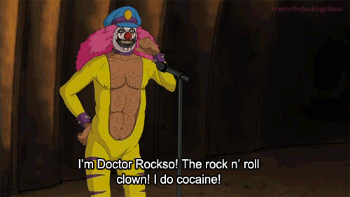 GIF dr rockso dethklok the rock and roll clown - animated ...