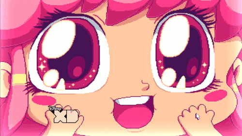 Beautiful Anime Girl With Pink Eyes GIF