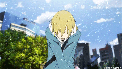 Thinking Animated GIF  Durarara, Old anime, Anime