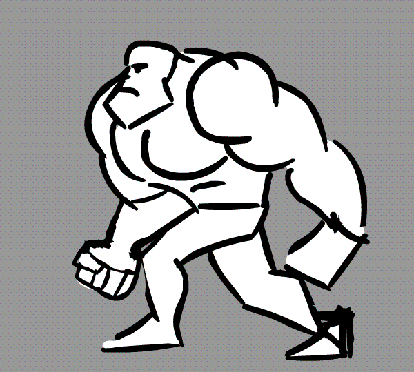 Шел качок. Tough рисунок. Качек идет гиф. Злой идущий качок. Tough guy walk Cycle.