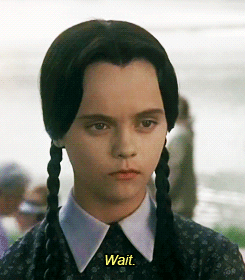 Image result for wednesday addams wait gif