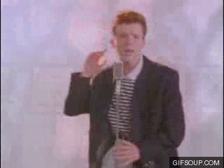 Never gonna give you up rickroll GIF on GIFER - by Kat