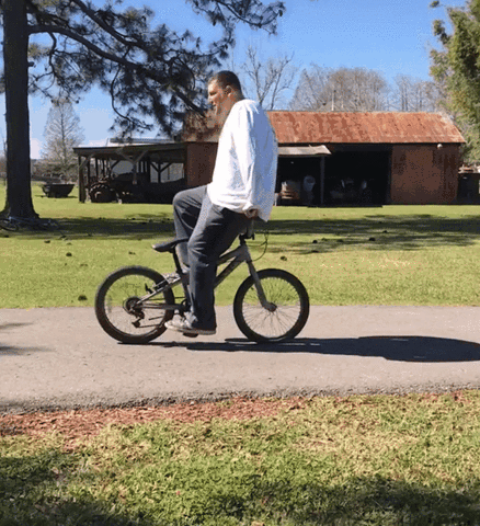 riding a bike backwards