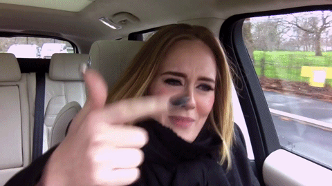 Adele culture carpool karaoke GIF on GIFER - by Megami