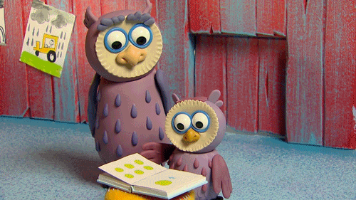 GIF learning reading owl - animated GIF on GIFER - by Mneath