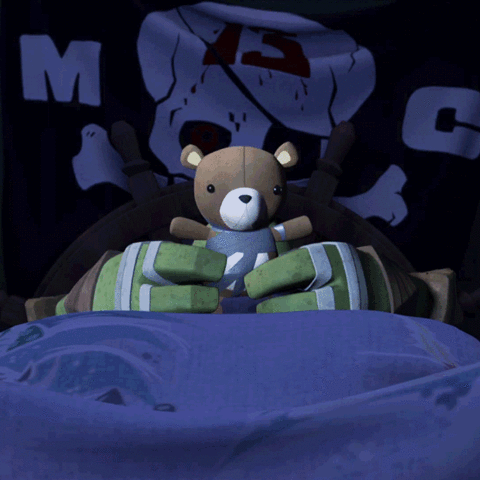 Сонный Медвежонок. Плюшевый медведь ночью. Мишка Тедди ложится спать. Мишка лег спать