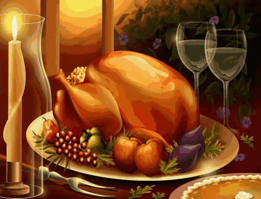Thanksgiving turkey dinner GIF on GIFER - by Arcanerunner