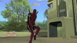 gif ultime de Deadpool de Spider Man