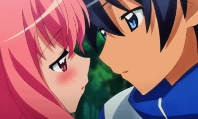 Anime girl kissing boy hd wallpaper 1080p hdwallwide