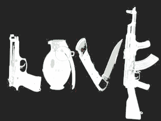 love spelled with guns