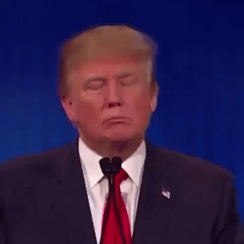 На этой анимированной гифке: дональд трамп, кивает, Скачайте гиф трясет гол...
