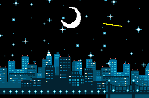 Pixel Star Sky GIF