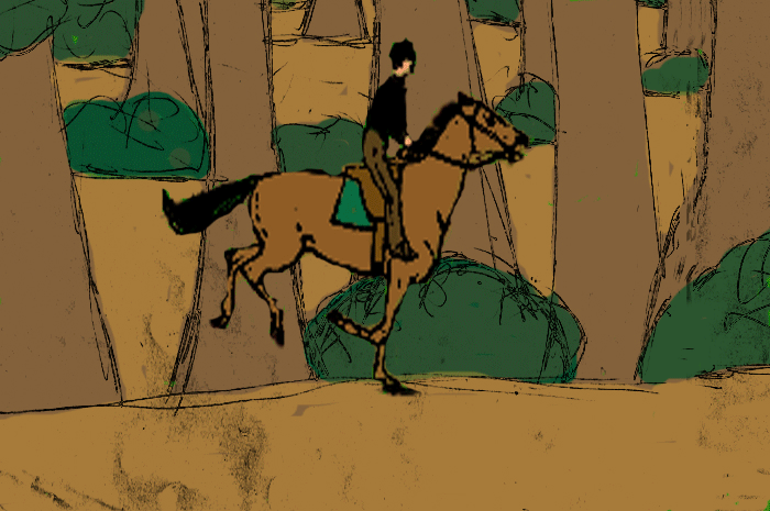 Animation horse GIF.